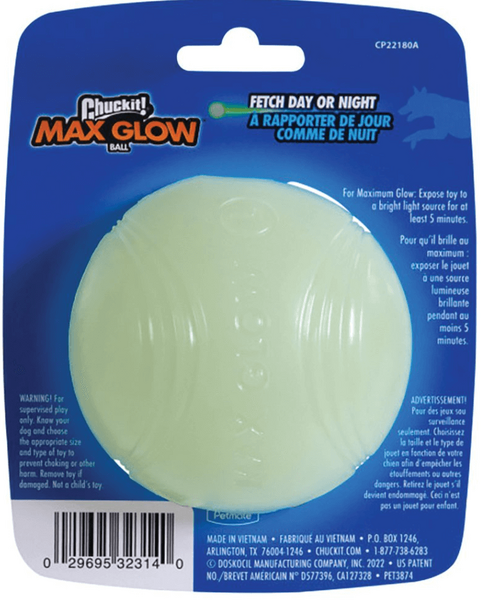 Chuckit max store glow ball medium