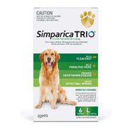 Simparica Trio 7 PACK for dogs 20.1-40kg - Flea, Tick, worm   (6 Pck plus 1 Bonus Single dose pks) - SEVEN PACK 