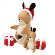 ZippyPaws Holiday Zippy Burrow Festive Kangaroo