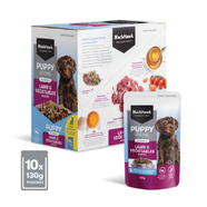 Black Hawk Puppy Lamb and Vegetable Wet Food Pouches 130gm x 10