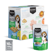 Black Hawk Puppy Chicken and Vegetable Wet Food Pouches 130gm x 10