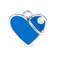 My Family ID Tag Basic Handmade Heart - Blue