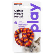 Petstages Catnip Plaque Away Pretzel Cat Toy