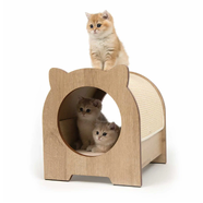 Catit Vesper Minou - Cat Home w/ Scratcher Roof