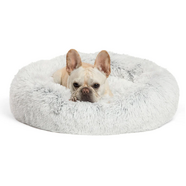 Best Friends by Sheri Donut Shag Bed Frost 30x30" [Breed Size: Small]