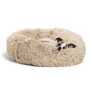 Best Friends by Sheri Donut Shag Bed Taupe (23x23") [Breed Size: Mini]