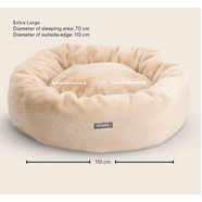 Snooza Cuddler Luxe Fur Bed : Oat - Extra Large