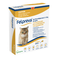 Felpreva Medium Cat Spot On Flea Tick and Worming Treatment 2 Pippettes for cats  2.5KG-5KG (Yellow)