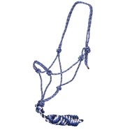 Fort Worth Rope Halter w/Lead - Blue/Navy/White 10'