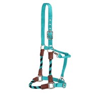 Fort Worth Hybrid Rope/Web Halter - Black/Turquoise