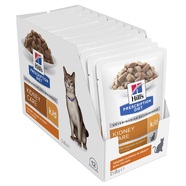 Hills Prescription Feline K/D Pouches Kidney Care Chicken Wet Cat Food 85gm x 12 