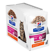 Hills Prescription Diet Gastrointestinal Biome Digestive Fibre Care Chicken Pouches Wet Cat Food 12 x 85gm