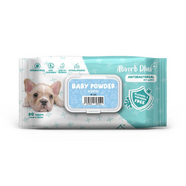 Absorb Plus Antibacterial Dog Wipes Baby Powder 80 sheets 20 x 15cm