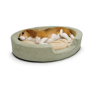 K & H Thermo Heated Snuggler Dog Sleeper Bed - Sage