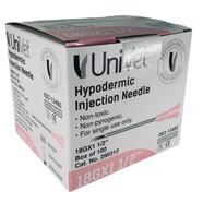 Univet Hypodermic Needles Box of 100 - 18g 1 1/2"