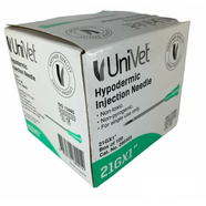 Univet Hypodermic Needles Box of 100 - 21g 1"