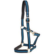 Rancher No-Rub Deluxe Halter - Black w/Blue Stripe (Cob)