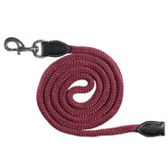 Jeremy & Lord Rope and Leather Lead - Burgundy w/Black