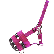 Equi-Prene Nylon Grazing Muzzle with Rubber [Size: Cob] (HOT PINK)