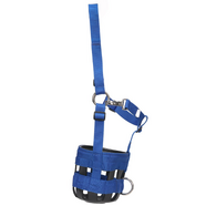 Equi-Prene Nylon Grazing Muzzle with Rubber [Size: Pony] (BLUE)