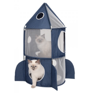 Vesper Rocket Cat Home Blue 90 x 90 x 50cm