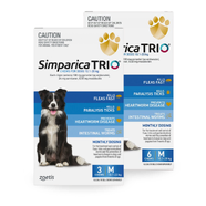 Simparica Trio for Medium Dogs 10.1 - 20kg Blue