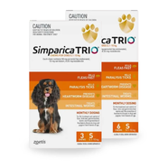 Simparica Trio for Small Dogs - 5.1 - 10kg Orange