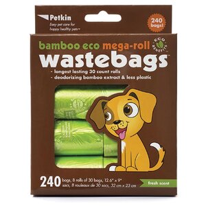 Petkin Bamboo Eco Mega-Roll Waste Bags 240pk