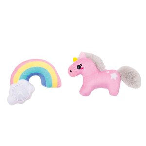 HugSmart MEOW BUDDIES CRAZY CATCHER UNICORN & RAINBOW 10x6.5x2.5cm - 2pk