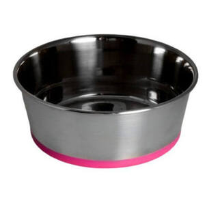 Rogz Slurp Stainless Steel Bowl Pink Sml