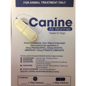 Canine All Wormer 40kg Tablet valueplus - BROKEN PIECES 