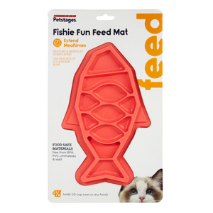 Petstages Fishie Fun Feed Mat Cat Pink