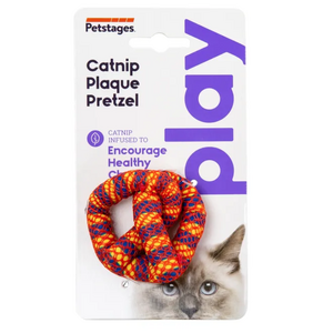 Petstages Catnip Plaque Away Pretzel Cat Toy