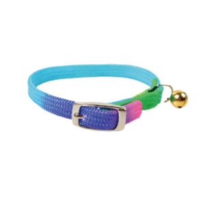 Cat Collar Nylon Stretch Rainbow