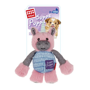 GIGwi Supp Puppa Plush Unicorn Dog Toy