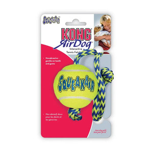 KONG Airdog Squeaker ball with rope Medium   