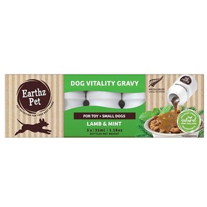 Earthz Pet Gravy Dog Small pack of 5 x 35ml single bottles - Lamb & Mint