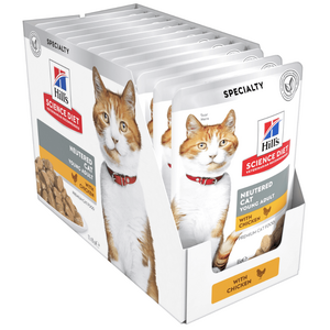 Hills Neutered Young Adult Cat Chicken 12 x 85g Pouches