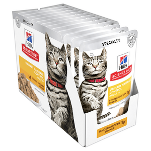 Hills Science Diet Feline Urinary & Hairball Chicken Pouches 12 x 85g