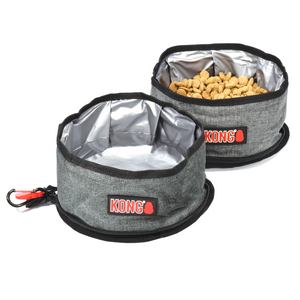 Kong Travel Collapsible Fold Up Double Bowl