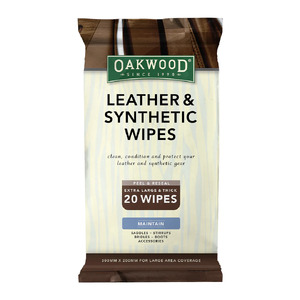 Oakwood Leather & Synthetic Wipes 20pk