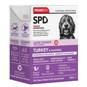 SPD Slow Cooked Turkey & Flaxseed 354g x12