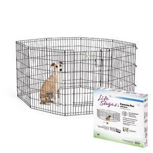 Mid West Black Exercise Pen 36" with Door