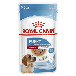 Royal Canin Medium Puppy Gravy Pouches 140g x 10