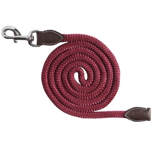 Jeremy & Lord Rope and Leather Lead - Burgundy w/Brown