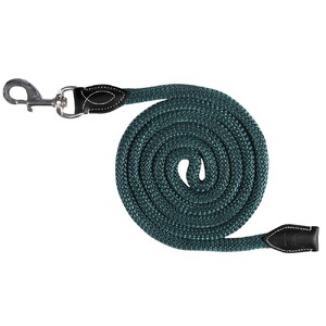 Jeremy & Lord Rope and Leather Lead - Hunter Green w/Black