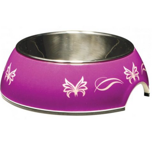 Catit 2-in-1 Bowl 160ml - Purple Butterfly